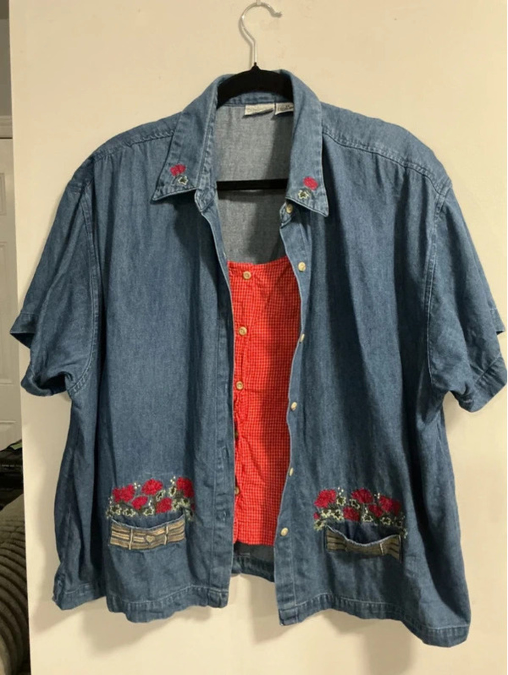 Vintage Denim Jean Shirt 2X #507